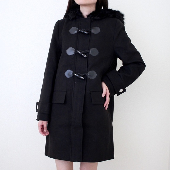 ASOS Jackets & Blazers - NEW ASOS black hooded toggle duffle coat 0P